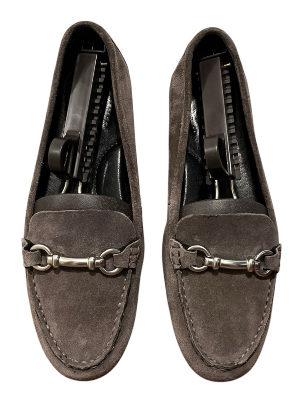 Born Women’s grey  Suede Bit Loafers in Dark Gray Sz 7M